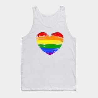 Pride Heart, Best Suitable for White Backgrounds Tank Top